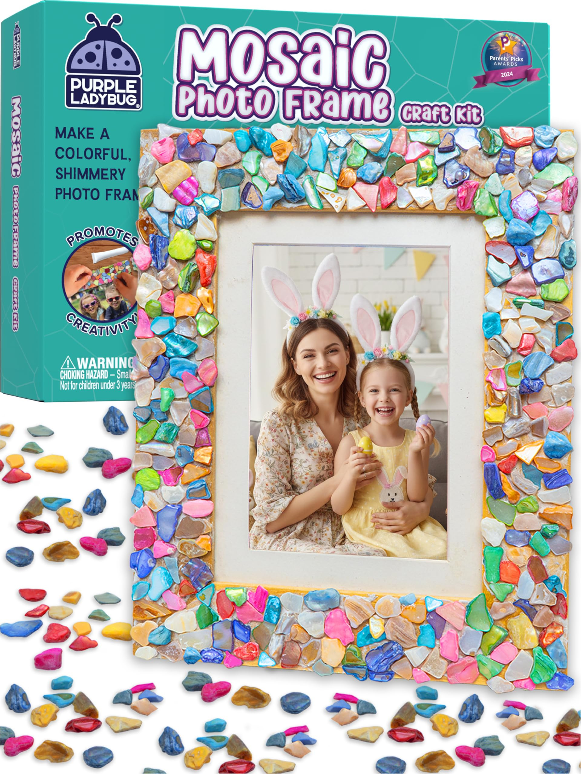 PURPLE LADYBUG DIY Mosaic Photo Frame Crafts for Girls 8-12 6-8 - Great Easter Gift for Teens Twe... | Amazon (US)