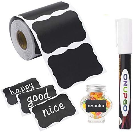 ONUPGO Chalkboard Labels-180pcs Waterproof Reusable Blackboard Stickers with 1 Liquid Chalk Marke... | Amazon (US)