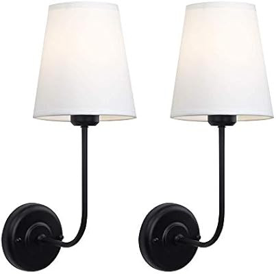 Passica Set of 2 Industrial Fabric 2 Pack Wall Light Living Room Sconce Bedroom Bathroom Modern I... | Amazon (US)