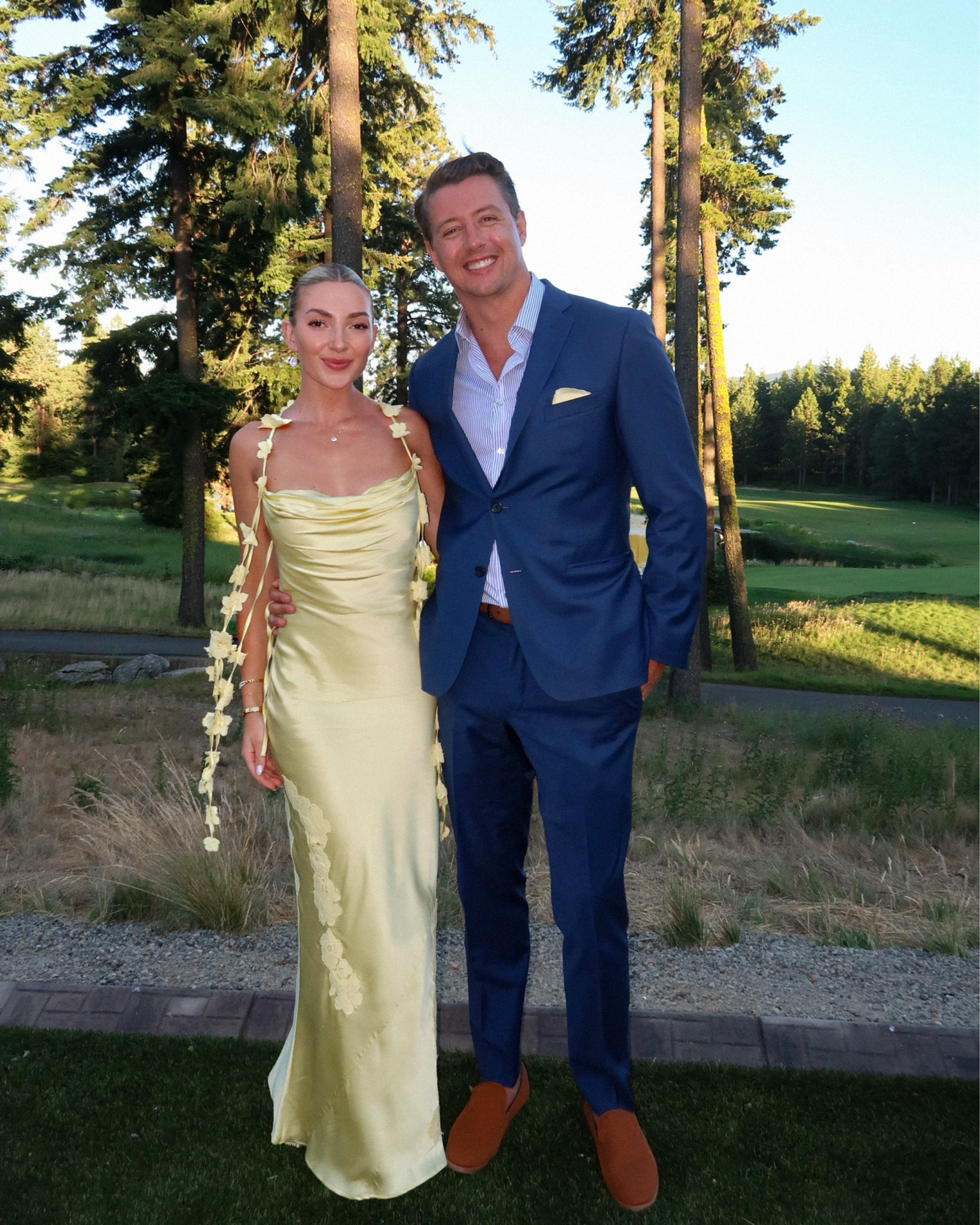 Summer wedding guest dress 💛 loved this yellow gown that I wore to my friends summer formal wedding! #LTKdress 

wedding guest look, yellow wedding guest dress, formal dress, yellow dresss



#LTKSeasonal #LTKWedding