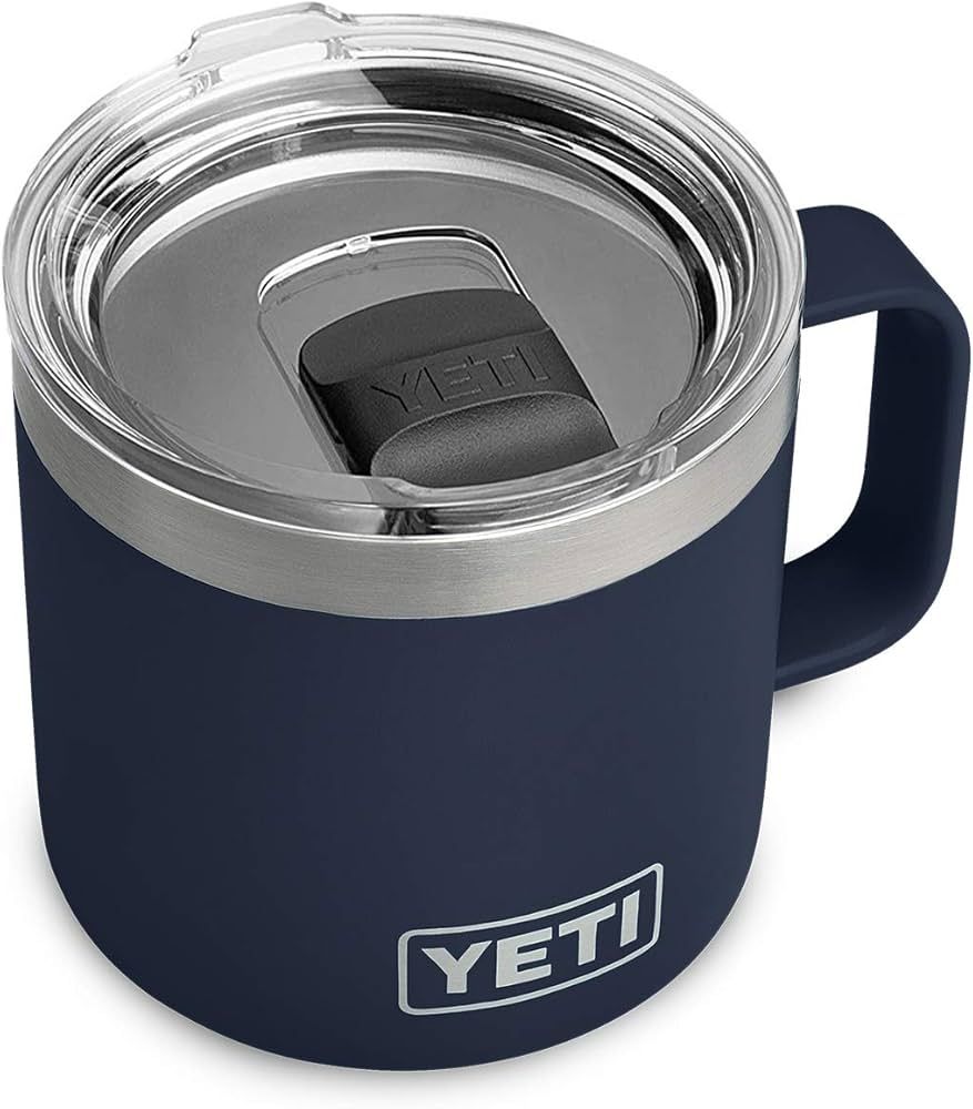 YETI Rambler 14 oz Mug, Vacuum Insulated, Stainless Steel with MagSlider Lid, Stainless | Amazon (US)