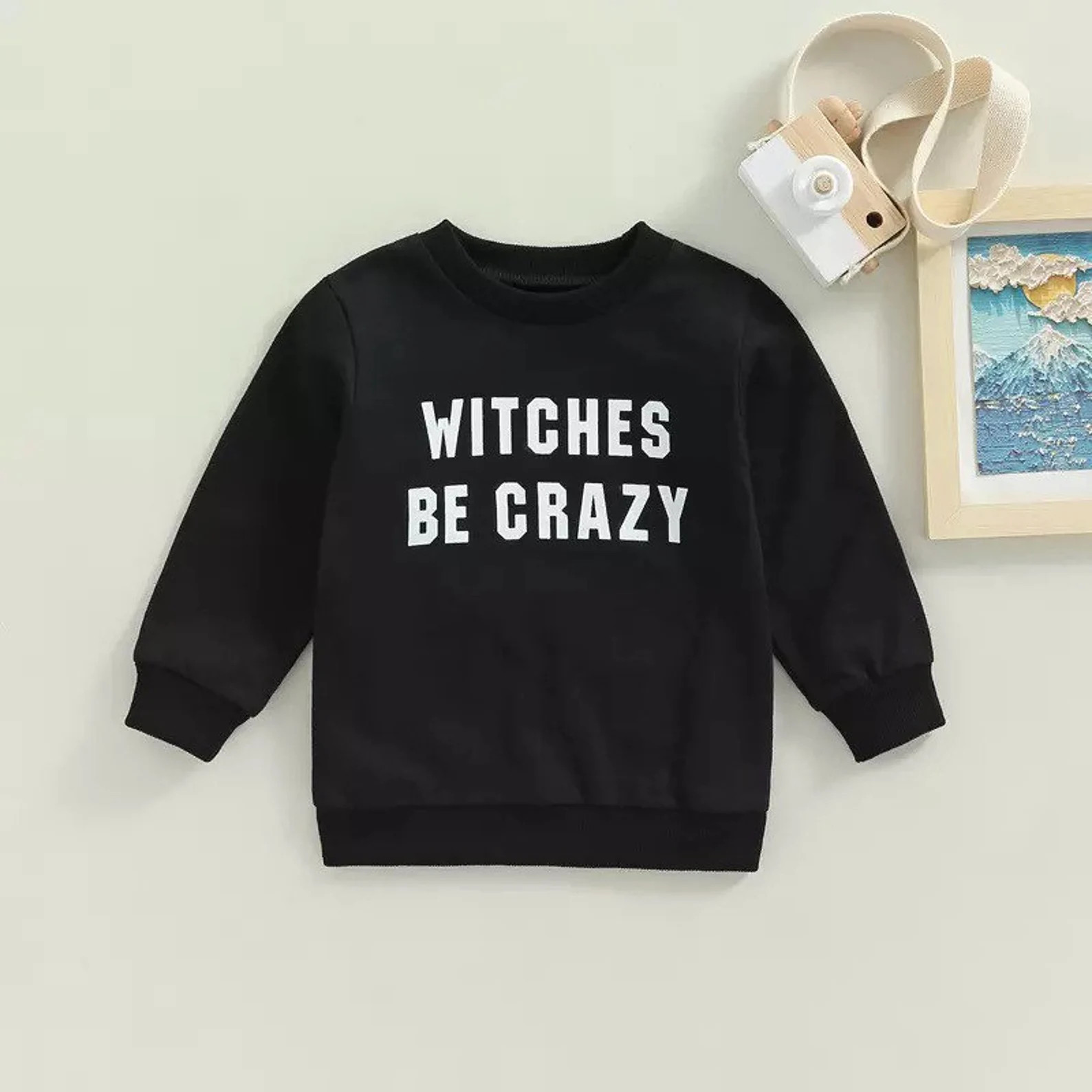 Halloween Long Sleeve Sweaters Witches Be Crazy for Baby - Etsy | Etsy (US)
