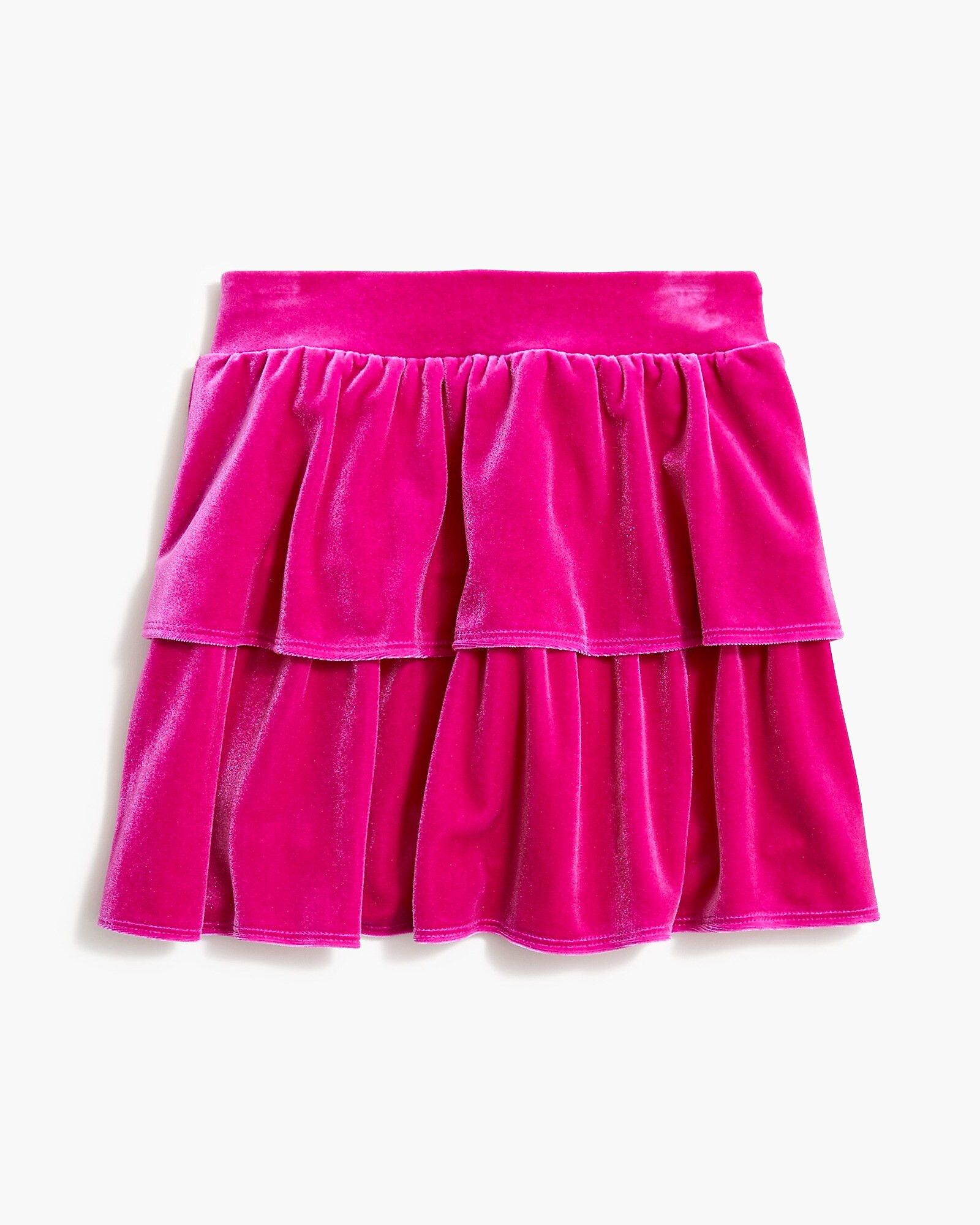 Girls' velvet tiered skirt | J.Crew Factory