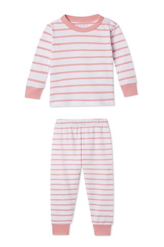 Organic Pima Baby Long-Long Set in Dusty Rose | LAKE Pajamas