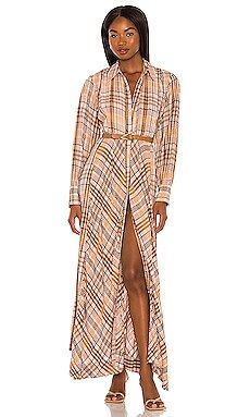 Free People Sadie Plaid Maxi Dress in Natural Combo from Revolve.com | Revolve Clothing (Global)