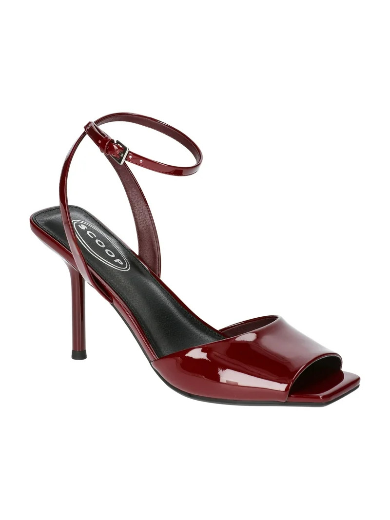 Scoop Women's Ankle Strap Peep Toe Stiletto Heeled Sandals | Walmart (US)