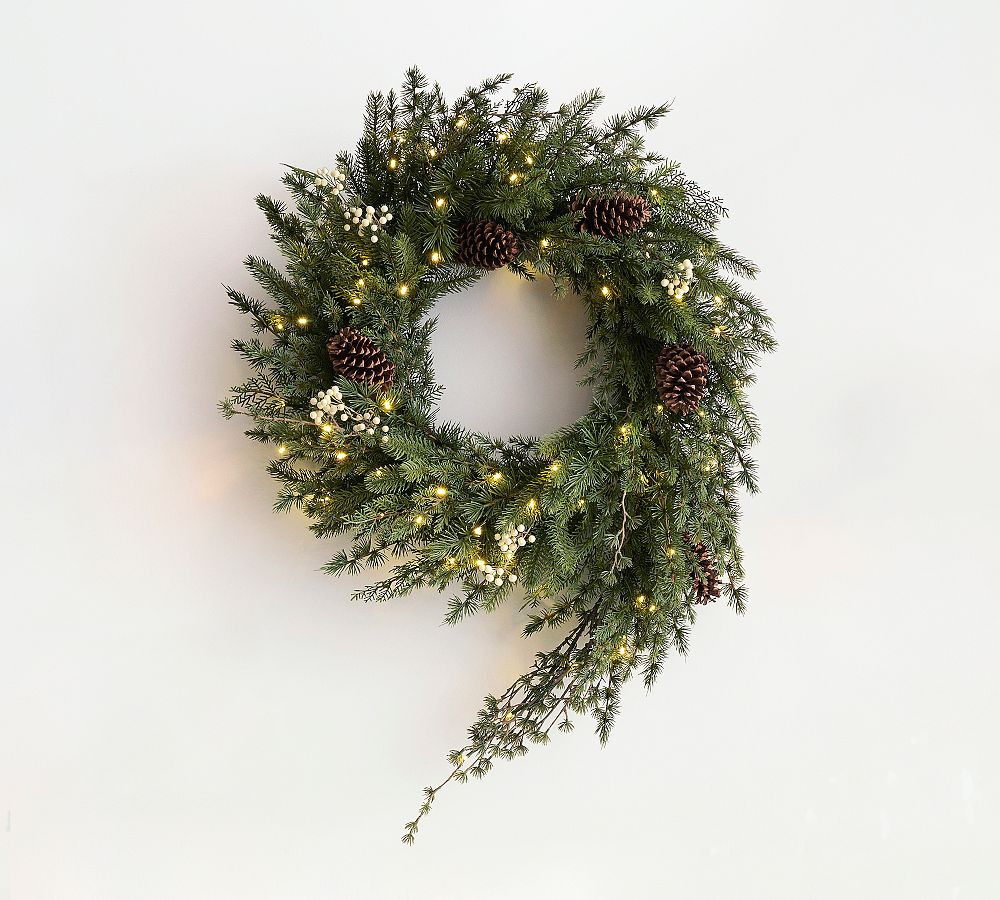 Lit Avant Garde Wreath Small 28 | Pottery Barn (US)