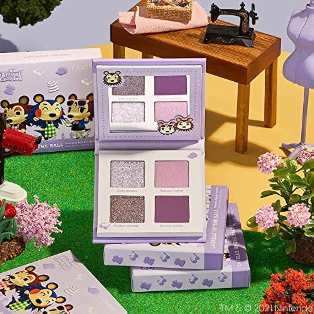 Colourpop Animal Crossing Shadow Palette in "Labelle of the Ball" - Purple Eyeshadow Quad Full Si... | Amazon (US)