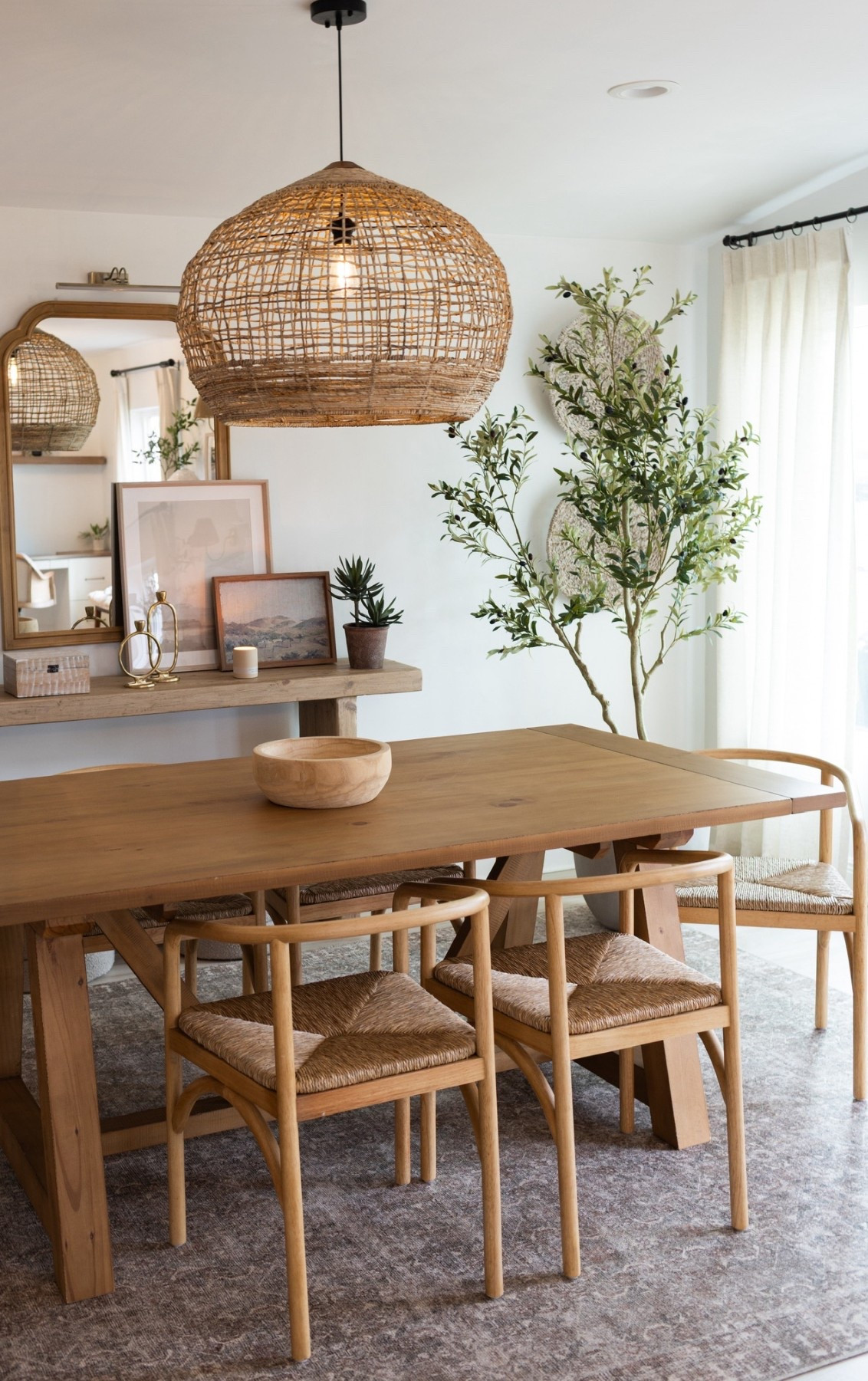 An earthly dining room inspo from my very own! I love combing the natural wood tones with textures and plants. 

#LTKSeasonal #LTKHome