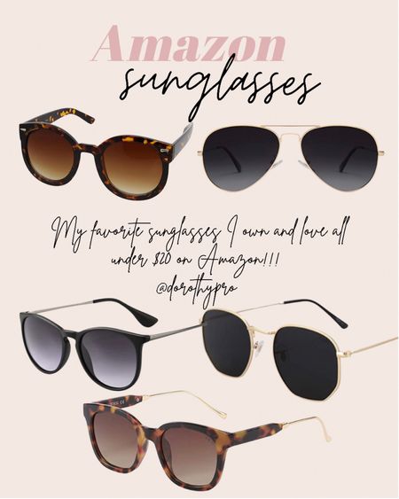 Amazon sunglasses 🕶️ Get ready for spring and summer outfits!! These are my favorite sunglasses that are so cute, great quality and super affordable!!! 

Sunglasses, 2024 trends, aviators, square shades, sunnies, tortoise glasses, black frames, cute sunglasses, Amazon must haves with swimsuits, vacations & resort wear  #ltktravel 

#LTKswim #LTKSeasonal #LTKGiftGuide