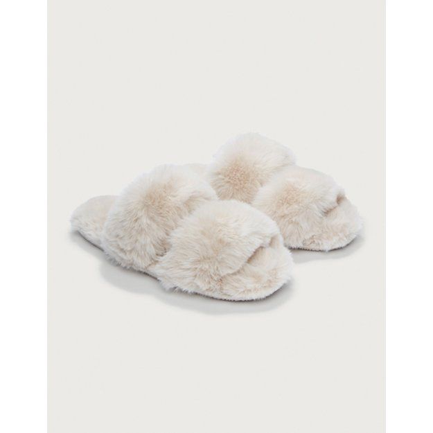 Faux-Fur Strap Slider Slippers
    
            
    
    
    
    
    
    
            1 revi... | The White Company (UK)