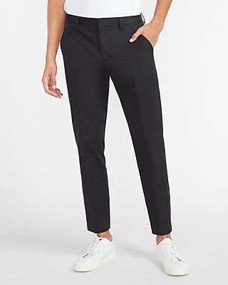 Extra Slim Solid Black Cotton Sateen Suit Pants | Express