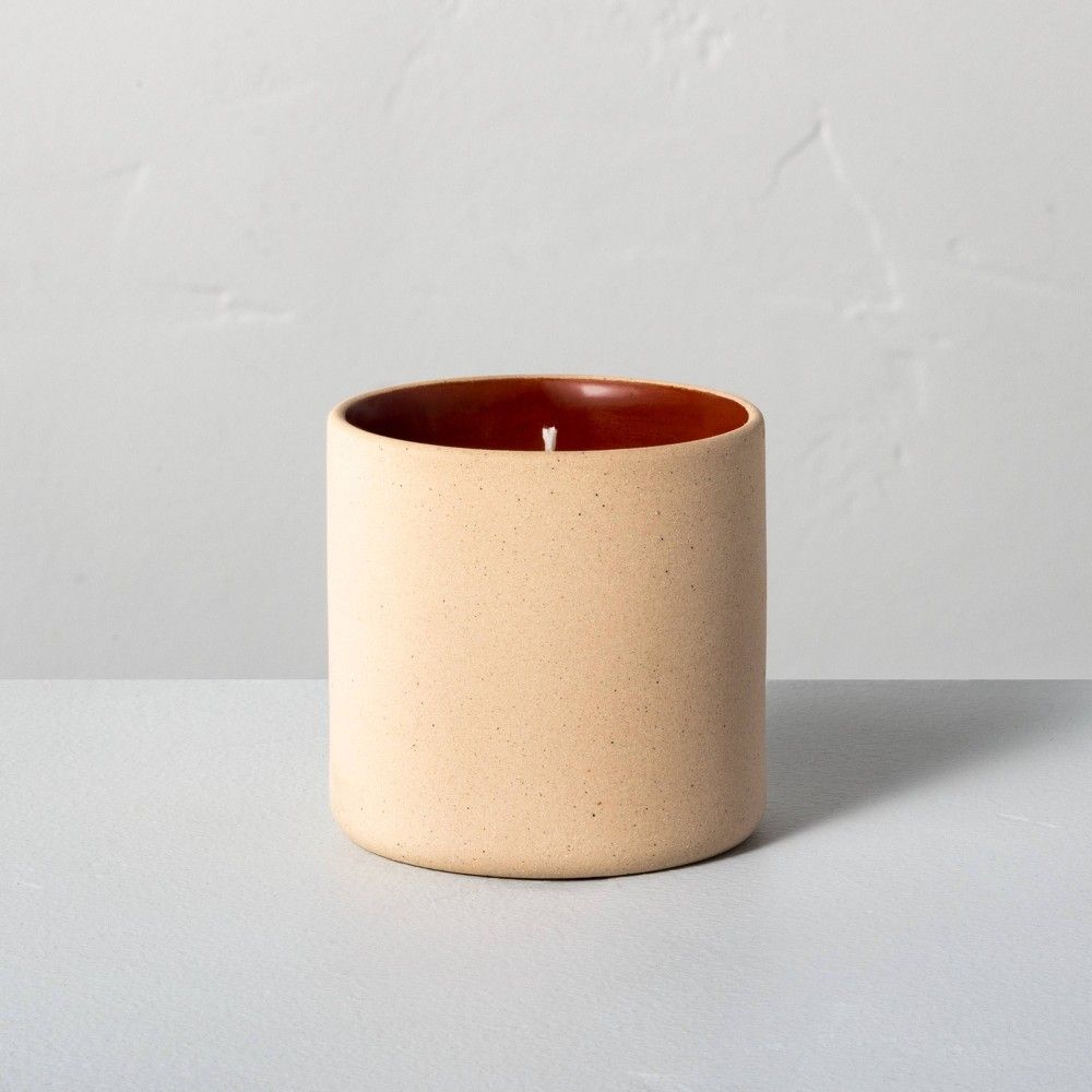 4oz Sandalwood & Clay Natural Clay Seasonal Candle Brown - Hearth & Hand™ with Magnolia | Target