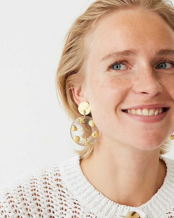 Acetate charm earrings | J.Crew US