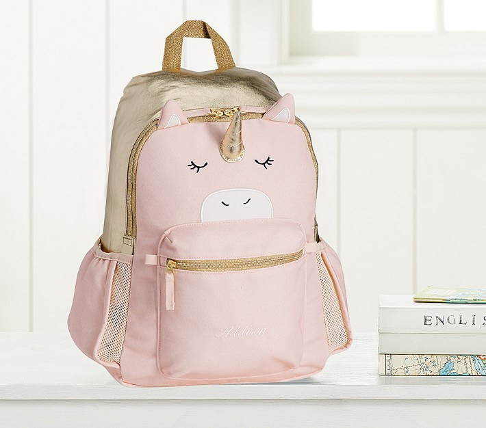 Emily & Meritt Gold Unicorn Critter Backpack | Pottery Barn Kids