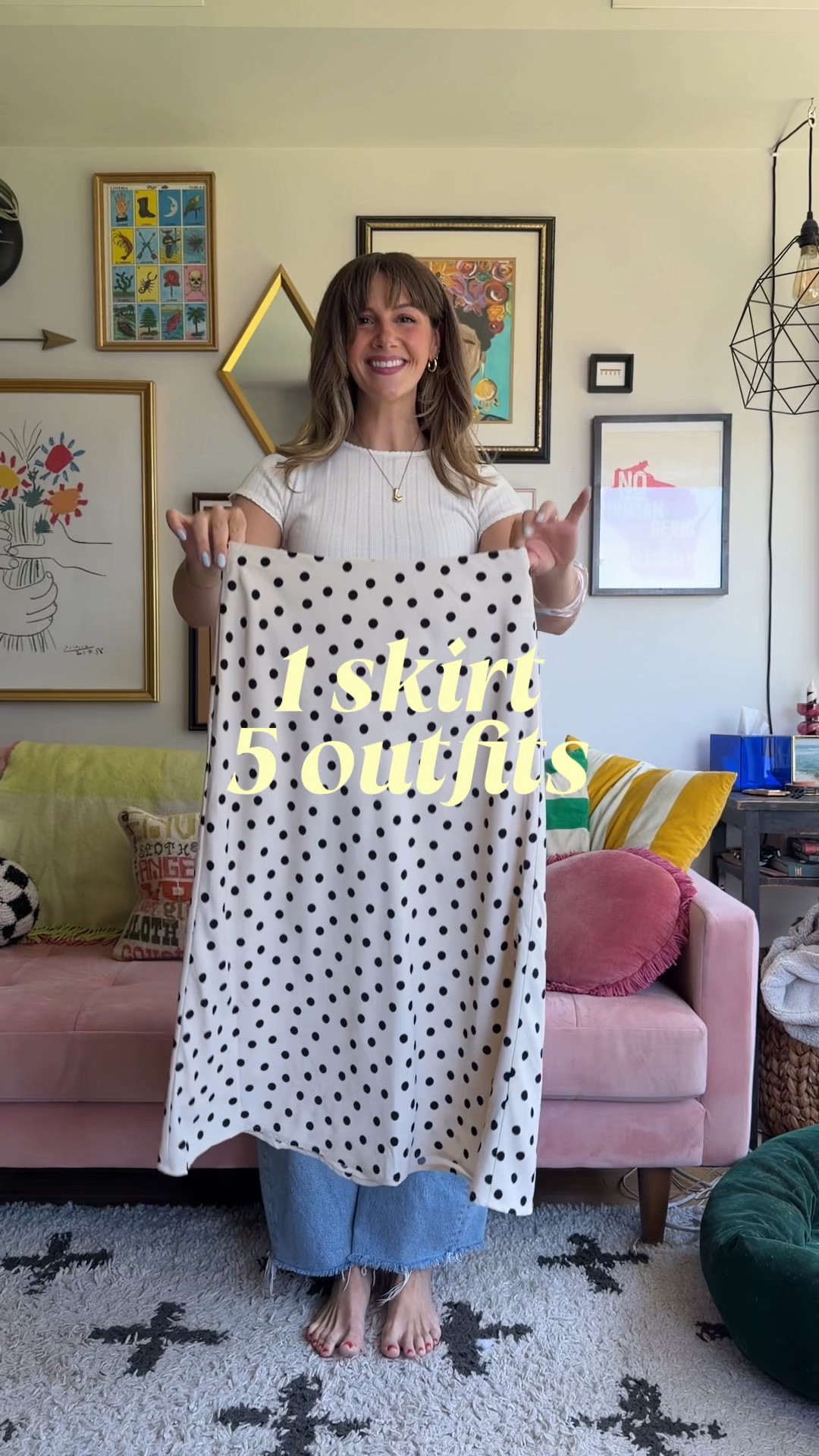 5 ways to style a polka dot skirt for spring! 