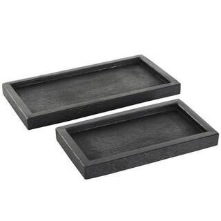 Black Marble Minimalistic Slim Textured Trays, 2ct. By Ivory And Iris | Michaels® | Michaels Stores