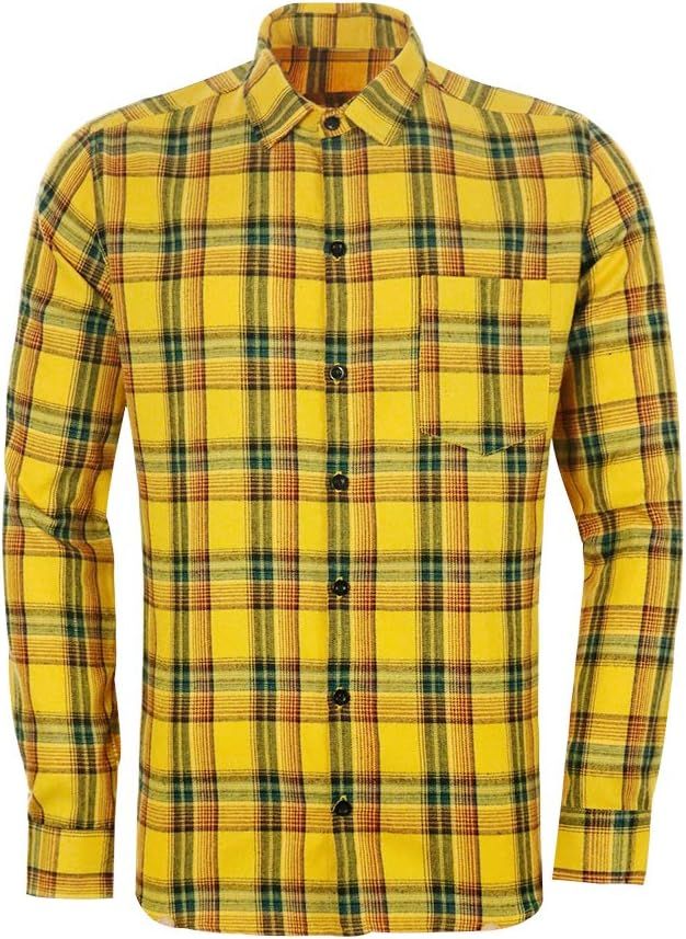 Men's Long Sleeve Plaid Flannel Winter Warm Shirt Casual Button Down Slim Fit Shirts | Amazon (US)