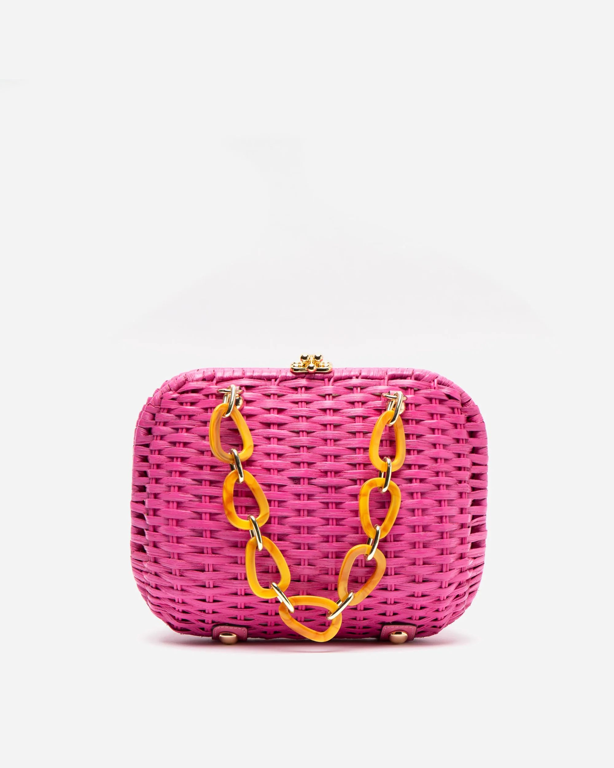 Hen Wicker Basket Pink | Frances Valentine