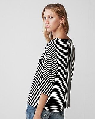 Express Womens Striped Cocoon Top | Express