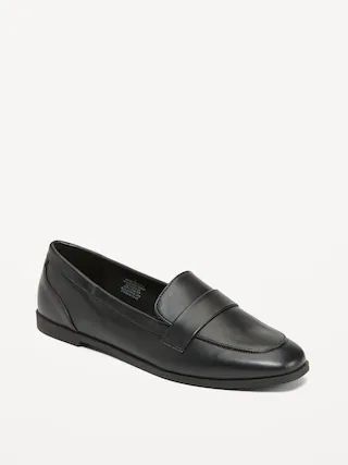 Faux-Leather City Loafer Shoes for Women | Old Navy (US)