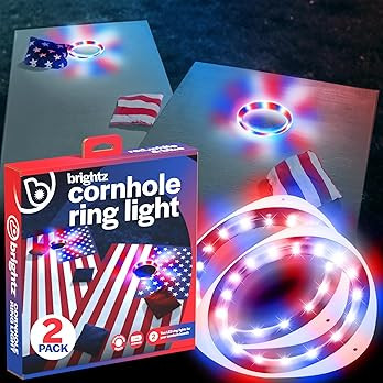 Brightz LED Cornhole Board Ring Lights, 2-Pack - 48-Hour Battery Life - Illuminate Your Game with... | Amazon (US)