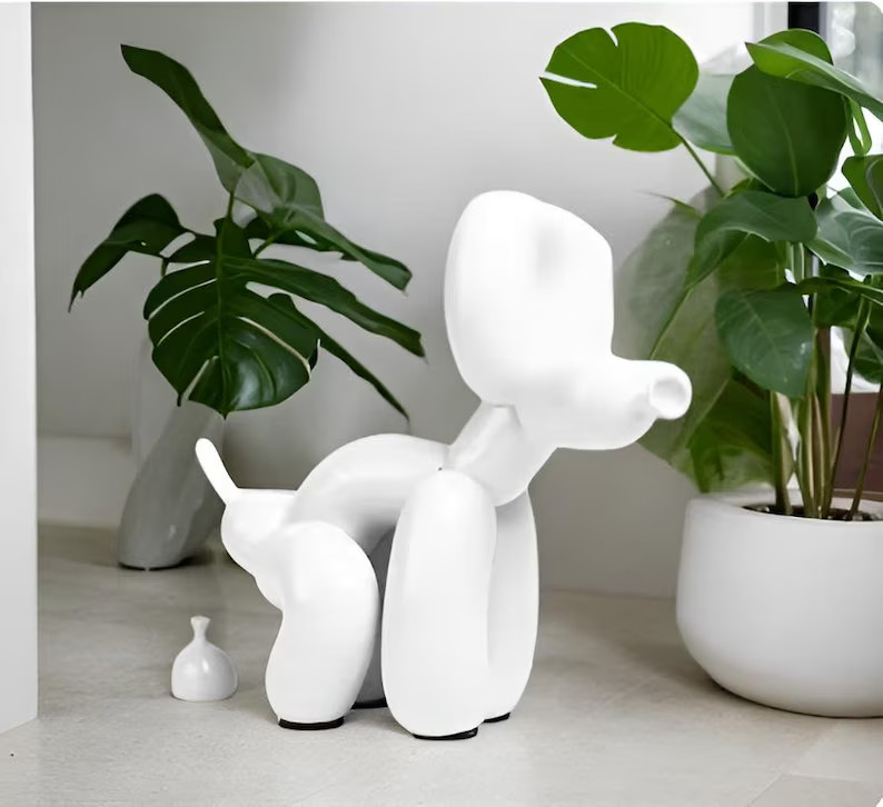 Blue Resin Pooping Balloon Dog Desk Sculpture, Metallic Desk Décor, Glossy Desk Décor, Dog Mode... | Etsy (US)