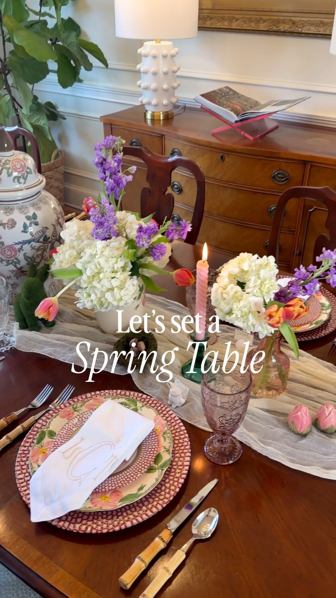 These glass chargers and salad plates are truly works of art! They are vibrant in color + texture and bring a layer of interest and glamour to your table. I love how it mixed perfectly with my vintage China that belonged to my grandmother for a perfect mix of old and new.  
The ones here are pink, and they also come in green, blue, red and gold.  

#LTKSeasonal #LTKHome #LTKdayinmylife