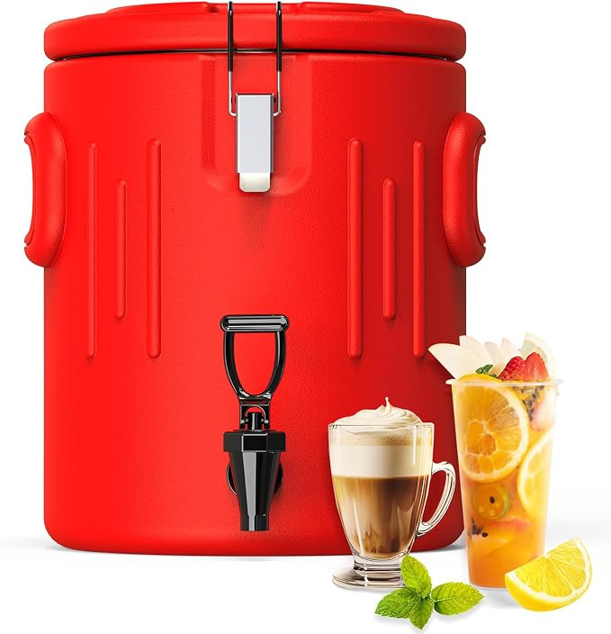 Insulated Beverage Dispenser 3.4 Gallon, Hot Drink Dispenser with 304 Stainless Steel Interior & ... | Amazon (US)