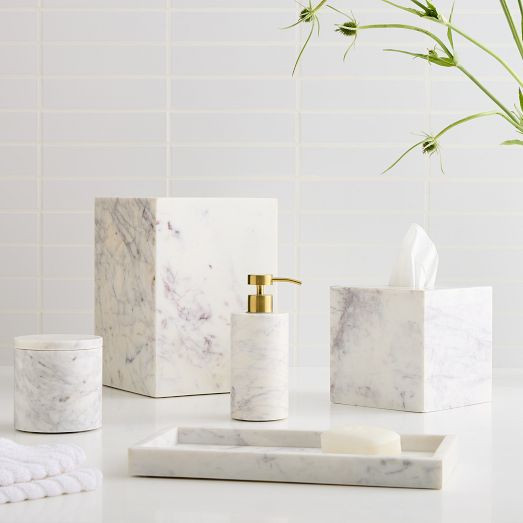 Amalfi Marble Bath Accessories | West Elm (US)