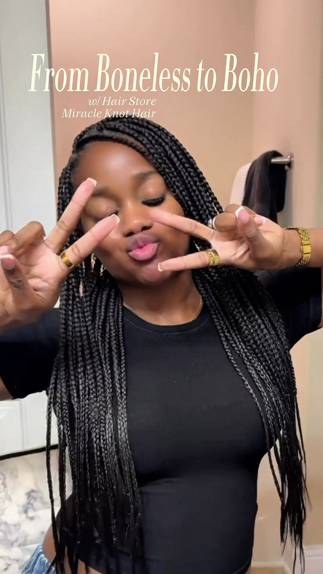 Miracles Knots ? Boho ? Endless Possibilities 🤗✨
•
•
#miracleknots #bohobraids #blackgirlhairtok #hairday #knotlessbraids

#LTKvlog #LTKselfcare #LTKgrwm