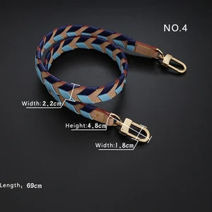 2.2 CM Full Grain Woven Leather Bag Strap,High Quality Leather Wrapping, Leather Shoulder Handbag... | Etsy (US)