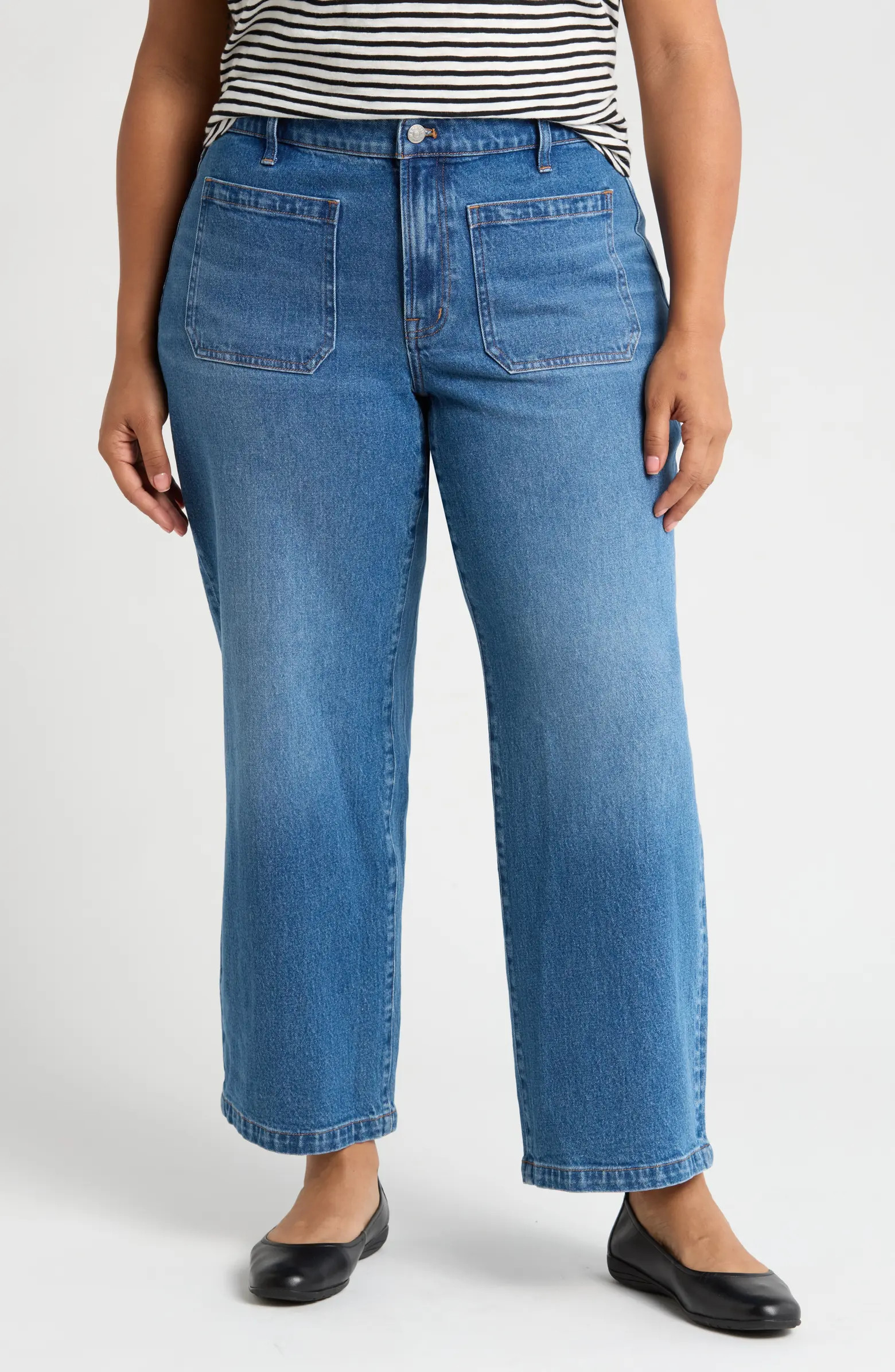 Madewell The Perfect Vintage Patch Pocket Wide Leg Jeans | Nordstrom | Nordstrom