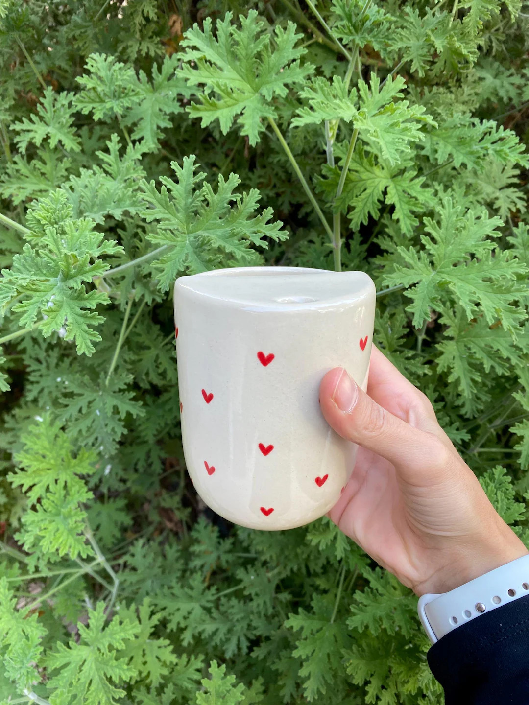 Pre-Order Handmade Ceramic Heart Travel Mug: Pottery Coffee Tea Sip Cup | Etsy (US)