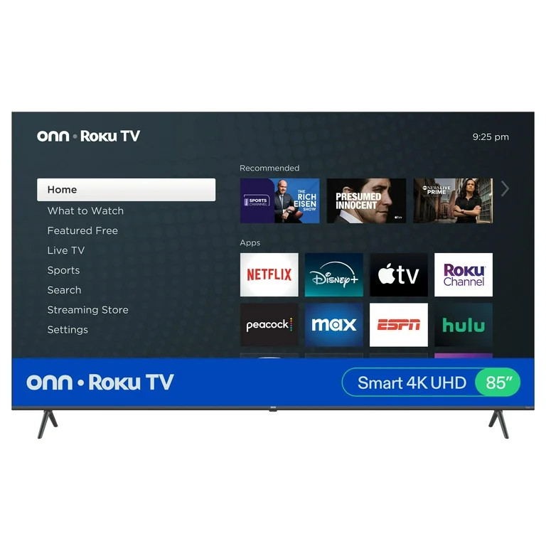 onn 85” Class 4K UHD (2160P) LED Roku Smart Television (100150805) | Walmart (US)