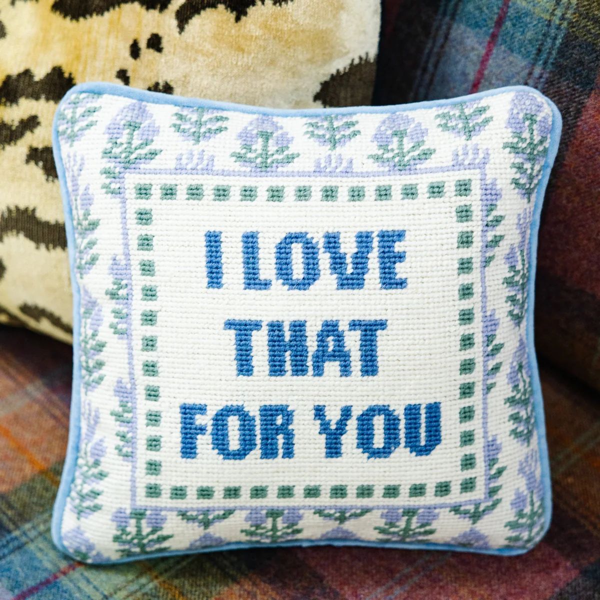 Furbish Studio - Love That for You Needlepoint Pillow | Furbish Studio