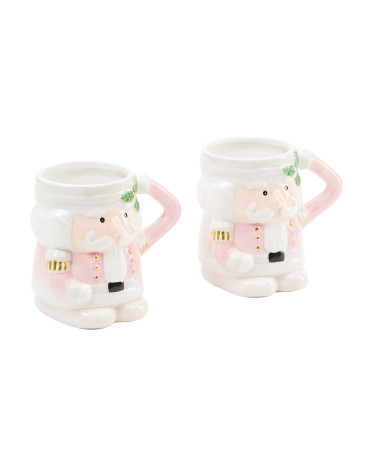 Set Of 2 Figural Nutcracker Mugs | TJ Maxx