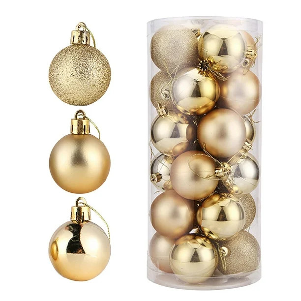 Tuscom 24Pcs Christmas Balls Party Xmas Tree Decorations Hanging Ornament + 6PC Santa - Walmart.c... | Walmart (US)
