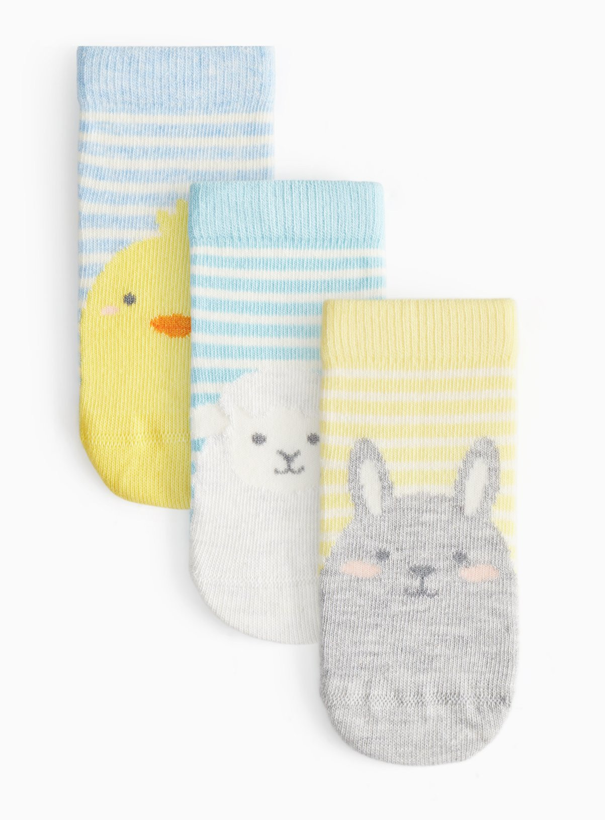 Easter Print Stripe Ankle Socks 3 Pack - Tu by Sainsbury's | Tu Clothing