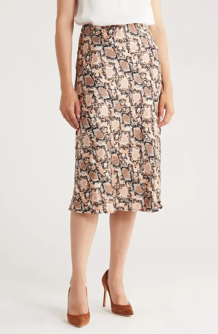 Snakeskin Print Midi Skirt | Nordstrom Rack