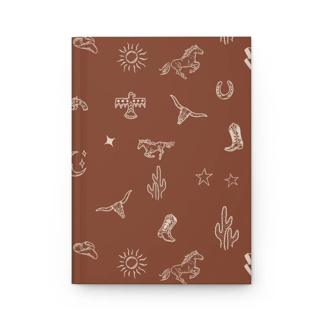 Hardcover Journal Notebook Western Journal Notebook Cowgirl Accessories School Journal Notes Reco... | Etsy (US)