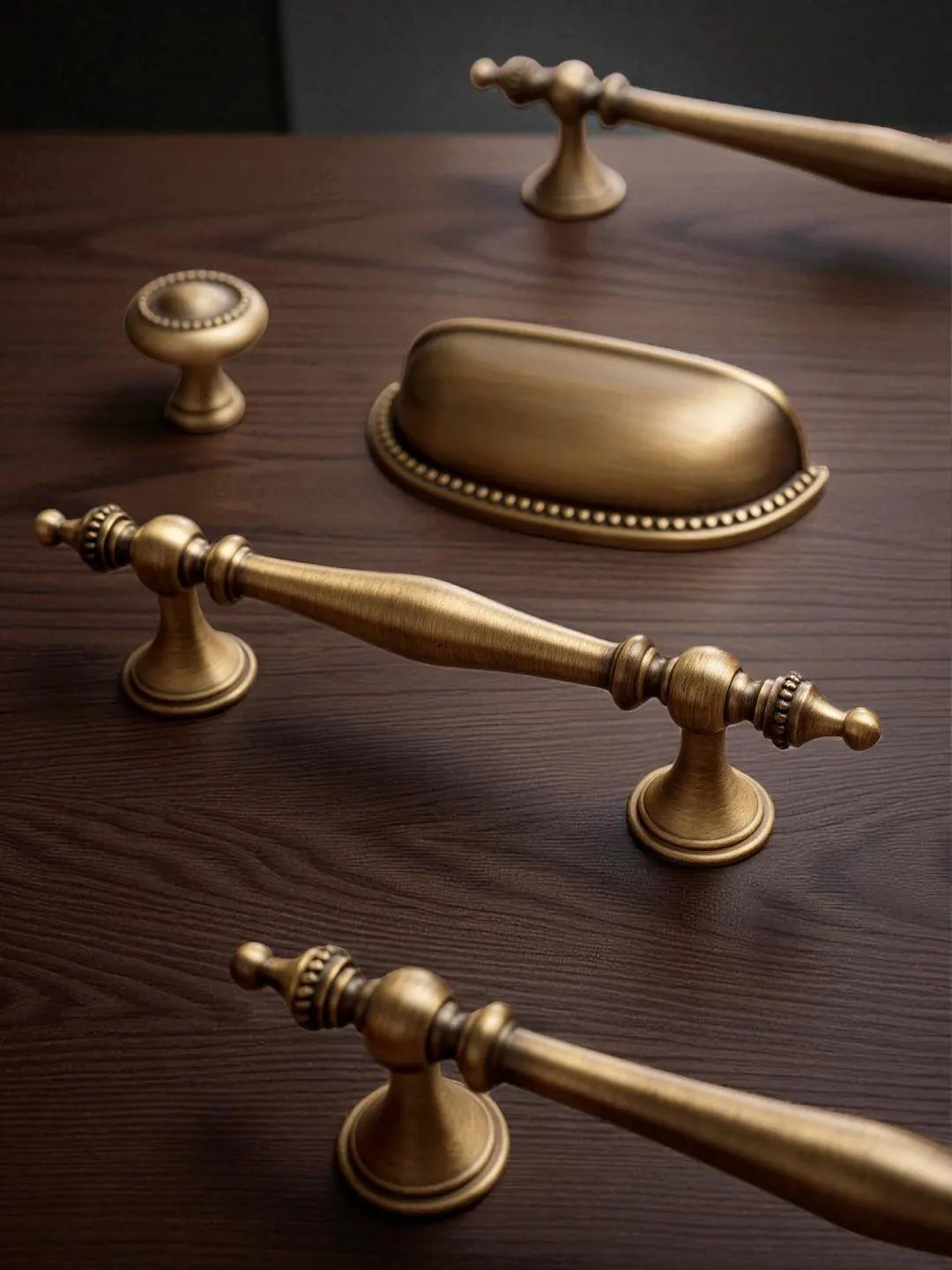 Antique Bronze Brass Cabinet Handles & Knobs: Vintage Drawer Pulls | Etsy (US)
