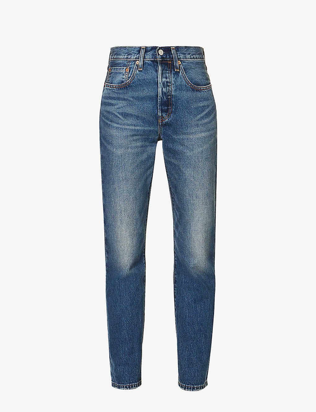 501 cropped straight-leg high-rise jeans | Selfridges