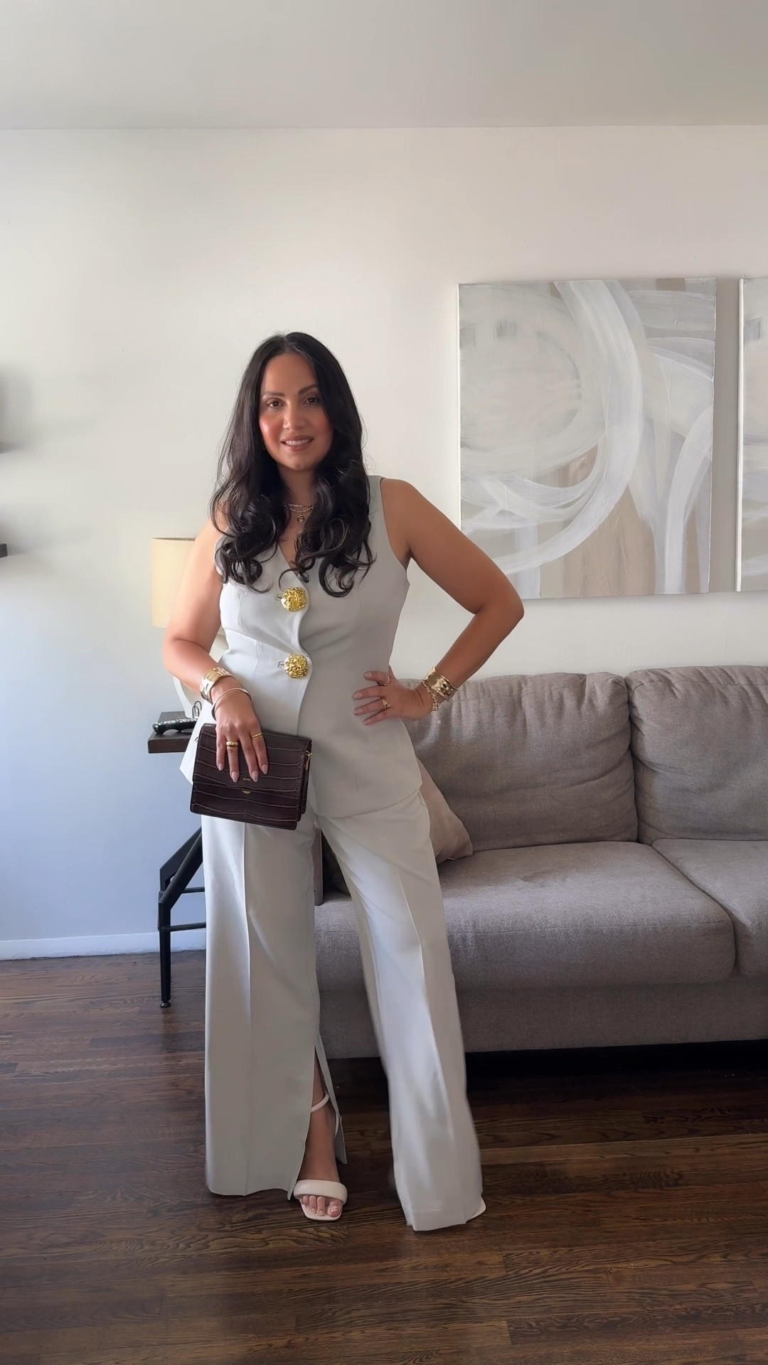 Yesterday’s NYC rooftop baby shower guest outfit 🤍

Nothing like wearing a power vest suit in NYC 🗽courtesy of @commense.official 

Use my code: styleuncovered_12 for 12% your order 🫶🏼

Necklaces: Lucky Bear & Co and Amber Lollipop

Shoes: Primark