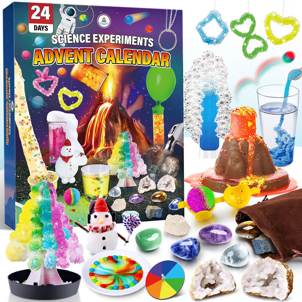UNGLINGA 2025 Science Experiments Advent Calendar for Kids Boys Girls Toys Gifts - 24 Days of S.T... | Amazon (US)