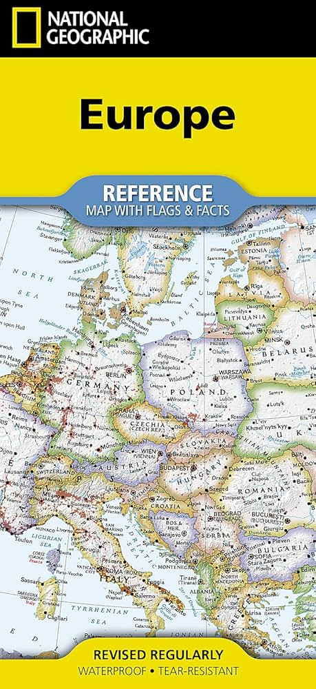National Geographic Europe Map (folded with flags and facts) | Amazon (US)