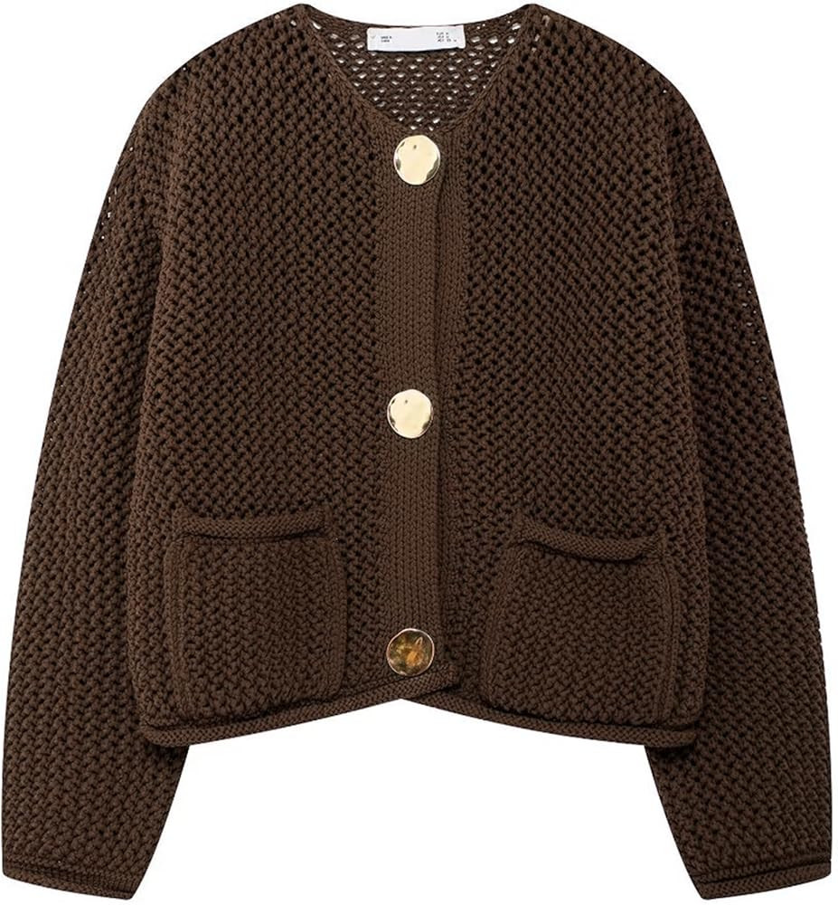 Wyeysyt Cropped Cardigan Sweaters Cardigan | Amazon (US)