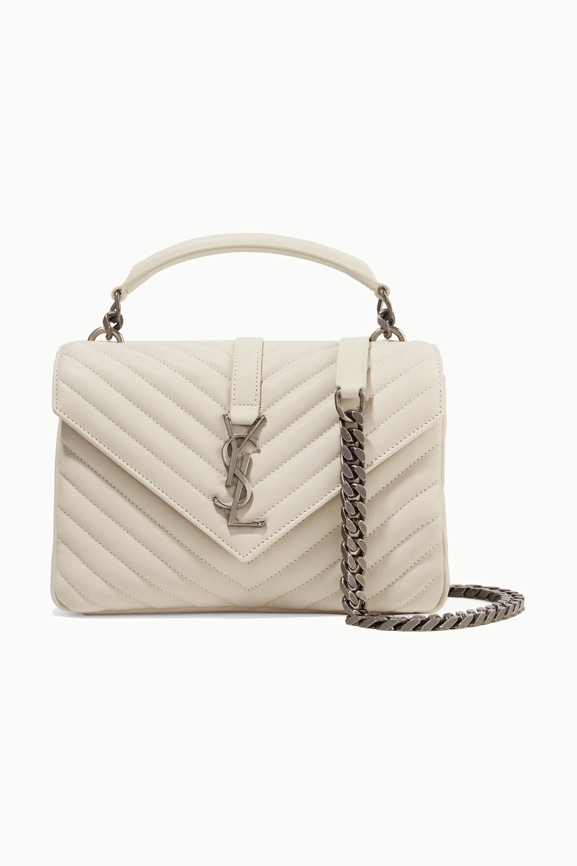 College medium quilted textured-leather shoulder bag | NET-A-PORTER (US)