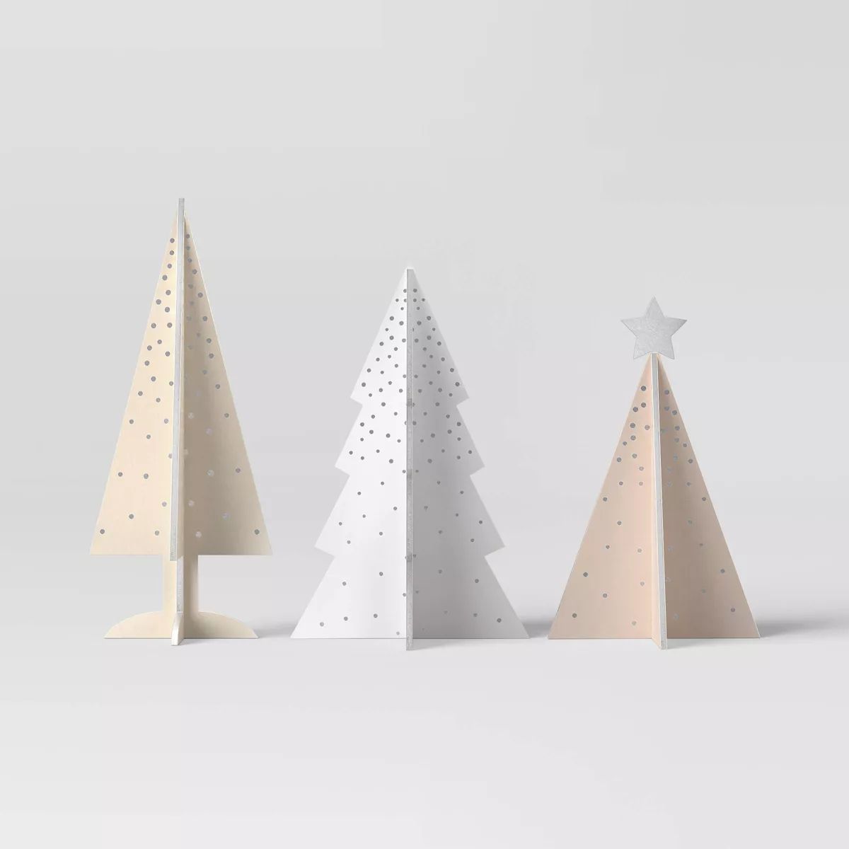 3pc Wood Christmas Tree Figurine Set - Wondershop™ | Target