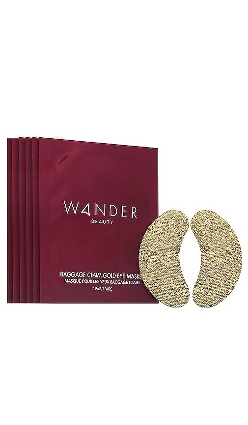Wander Beauty MASQUE POUR LES YEUX BAGGAGE CLAIM GOLD EYE MASK 6 PACK en Metallic Gold. | Revolve Clothing (Global)
